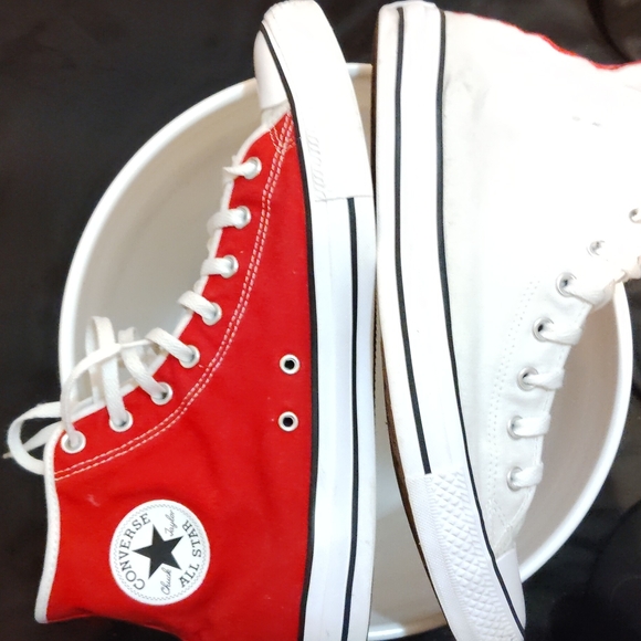 Converse All Stars Other - Converse Kids' Classic High-Top Sneakers - Red and White